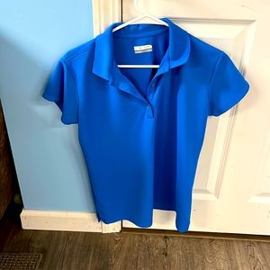 Columbia large blue polo, great shape! Flattering, great color!